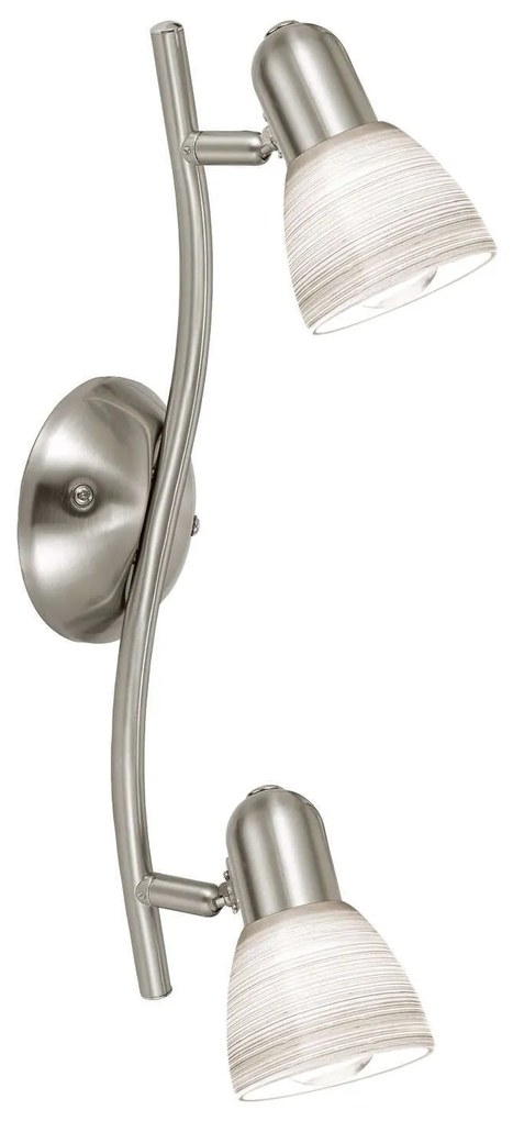 Φωτιστικό Σποτ 88473 Silver - Beige Dakar 1 Eglo Eglo Metal, Glass