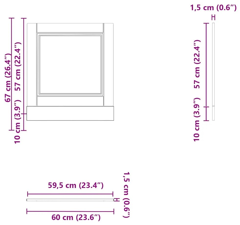 ΠΙΝΑΚΑΣ ΠΛΥΝΤΗΡΙΟΥ ΠΙΑΤΩΝ PORTO ΛΕΥΚΟ 60X1,5X67 ΕΚ. ΕΠΕΞ. ΞΥΛΟ 854137