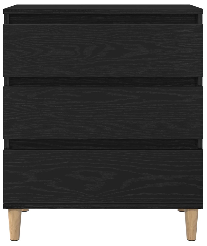 vidaXL Μπουφές Μαύρο Δρυς 60x35x70 εκ Επεξεργασμένο Ξύλο