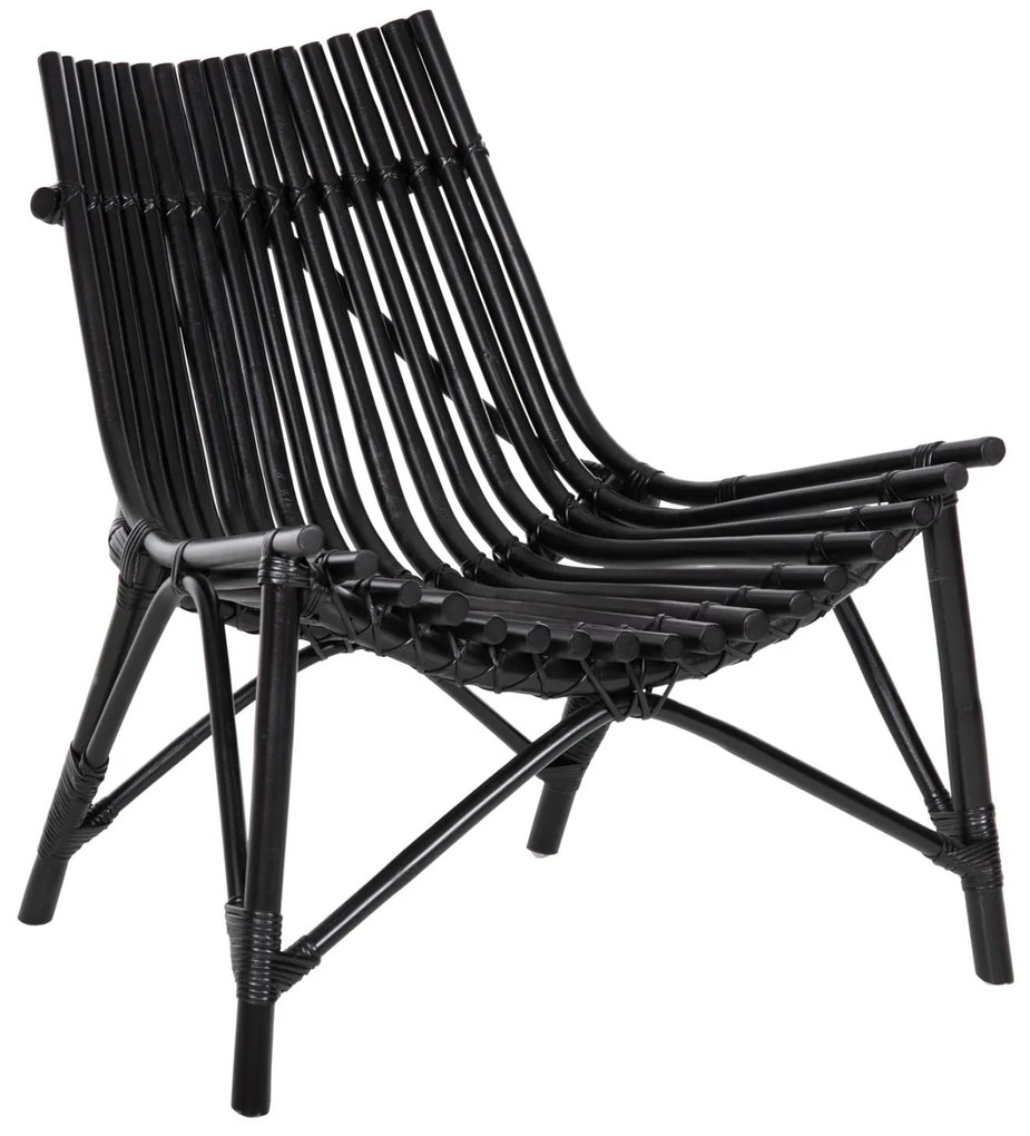 Καρέκλα CELLION C9812.02 Ράβδοι Rattan σε Μαύρο χρώμα 76x72x83Υεκ. 76x72x83 εκ.
