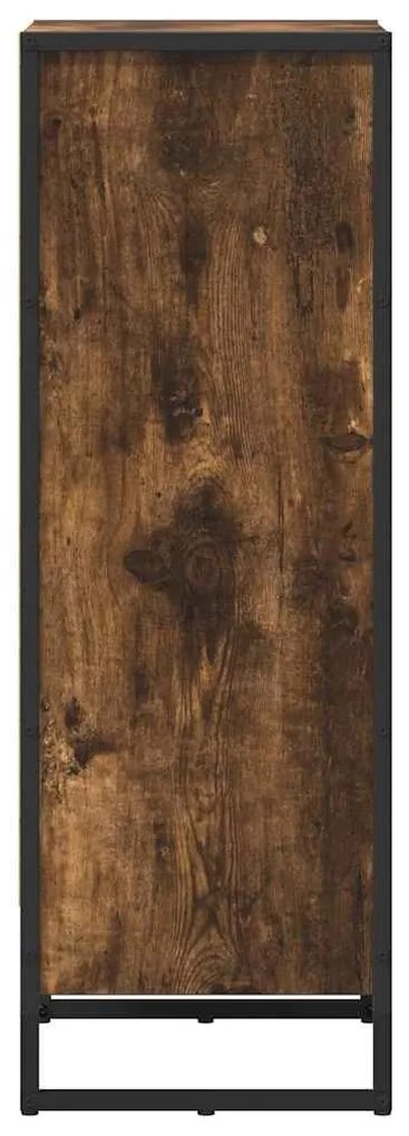 vidaXL Βιβλιοθήκη Καπνιστό Δρύς 80 x 30 x 155 εκ Επεξεργασμένο ξύλο