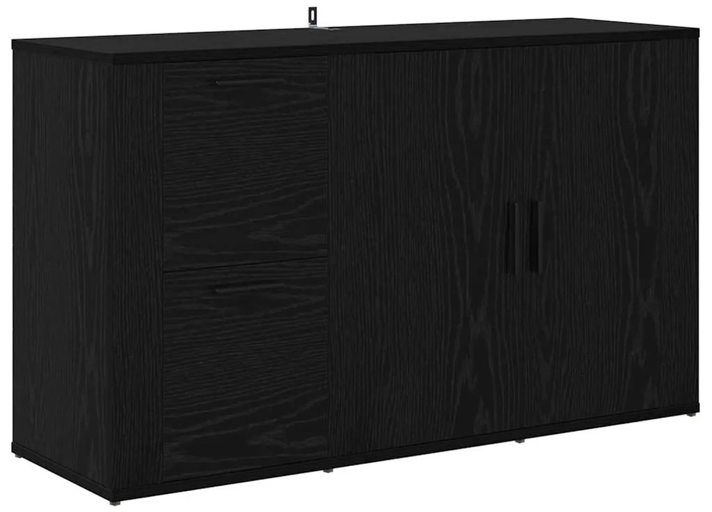 vidaXL με συρτάρι Μαύρη δρυς 100 x 33 x 59.5 εκ Επεξεργασμένο ξύλο