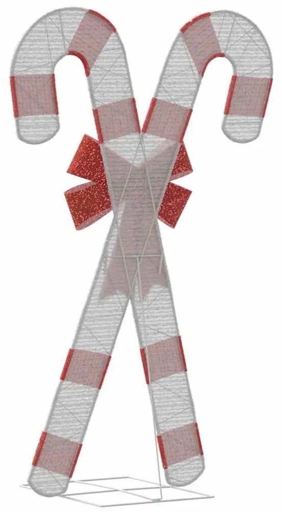 vidaXL Χριστουγεννιάτικη Διακόσμηση Candy Cane 50 LED Ζεστό Λευκό