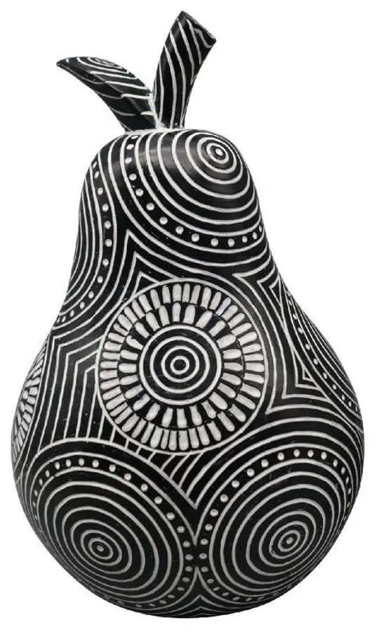 Διακοσμητικό Αχλάδι FIG225 18,2x15x27,5cm White-Black Espiel Πολυρεσίνη