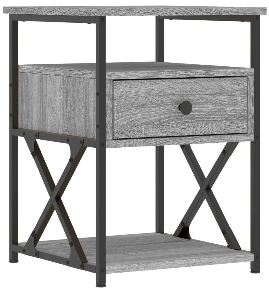 vidaXL Κομοδίνο Γκρι Sonoma 40 x 42 x 55 εκ. από Επεξεργασμένο Ξύλο