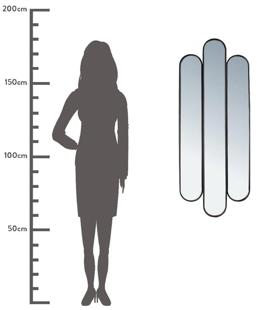 Καθρέπτης Μαύρο Μέταλλο 45.5x5x116cm - 05153539
