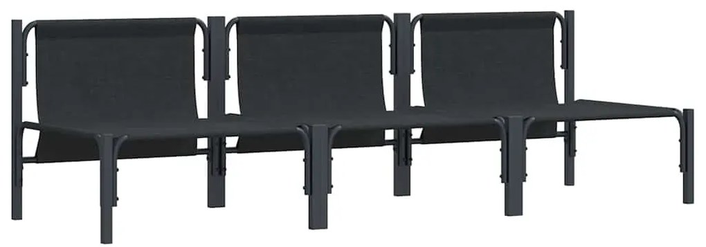 vidaXL Εξωτερικά Έπιπλα 3 pcs Ανθρακί 80 x 80 x 71 cm Ατσάλι