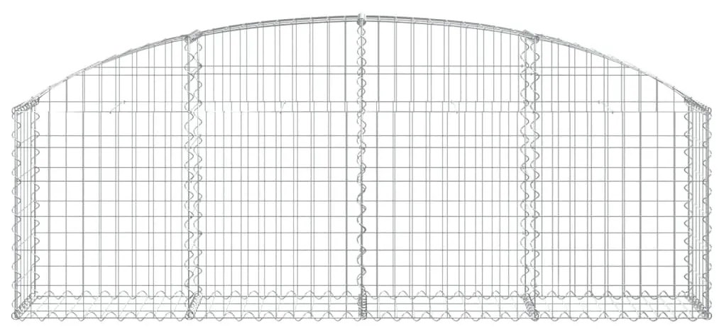 vidaXL Συρματοκιβώτιο Τοξωτό 200x30x60/80εκ. από Γαλβανισμένο Χάλυβα