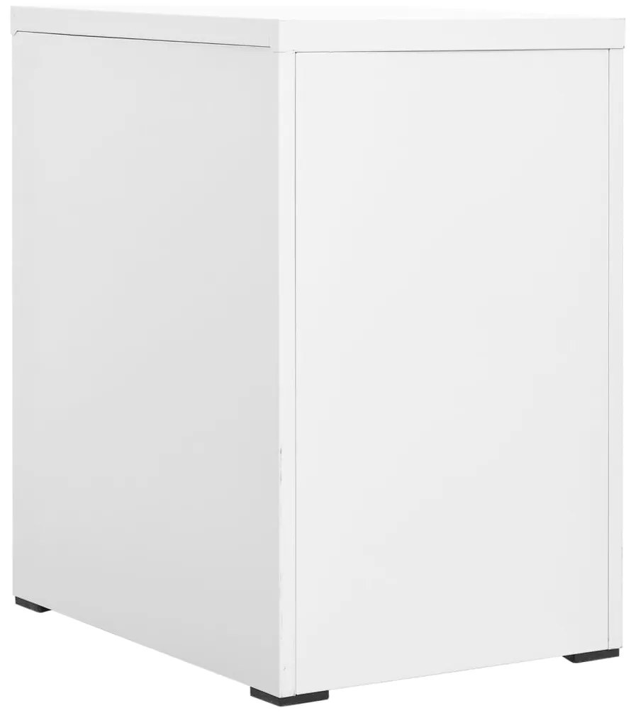 vidaXL Αρχειοθήκη Λευκή 46 x 62 x 72,5 εκ. από Ατσάλι