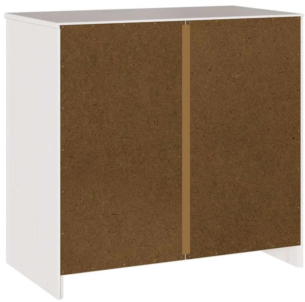 vidaXL Πλαϊνό γραφείο Λευκό 79 x 43 x 75.5 εκ Μασίφ ξύλο πεύκου