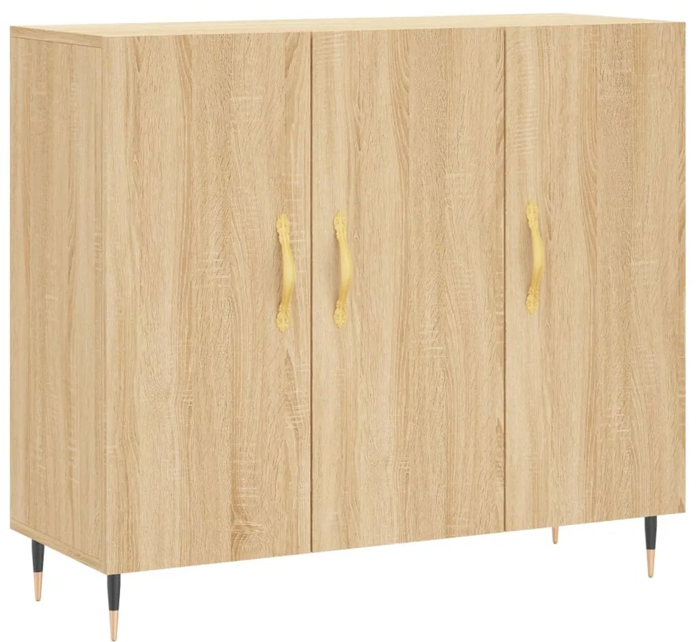vidaXL Ντουλάπι Sonoma δρυς 90x34x80 εκ. Επεξεργασμένο Ξύλο