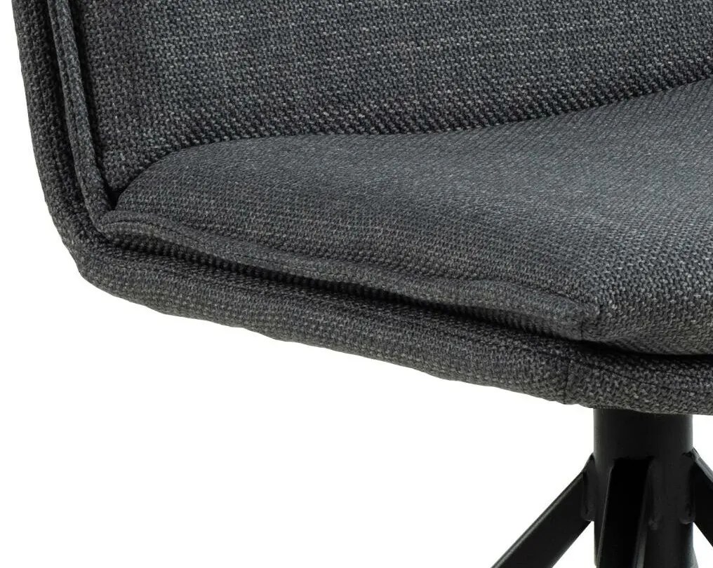 Καρέκλα Oakland 898, Μαύρο, Γκρι, 85x48x59cm, 8 kg, Ταπισερί, Μεταλλικά, Ξύλο | Epipla1.gr