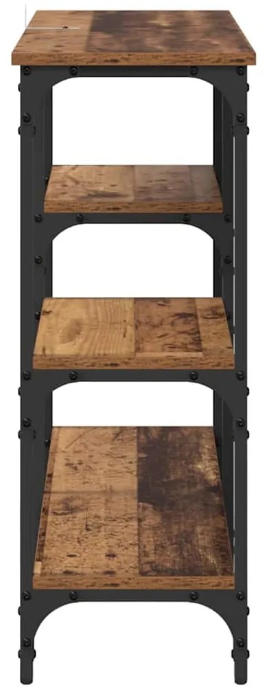 vidaXL Τραπέζι κονσόλας Παλιό Ξύλο 80 x 29 x 75 εκ Επεξεργασμένο ξύλο