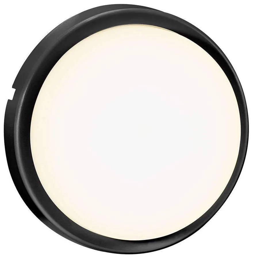 Φωτιστικό Τοίχου Cuba Energy Round 2019161003 Φ17,5cm Led 700Lm 6,5W 3000K IP54 Black Nordlux Plastic
