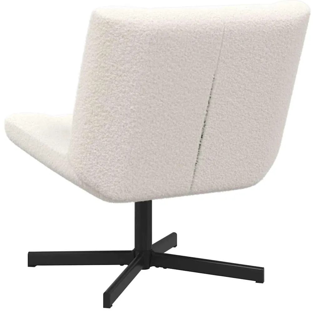 vidaXL Περιστρεφόμενη καρέκλα Κρεμ 63 x 75 x 76 εκ ύφασμα