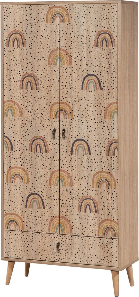 Διφυλλη Ντουλαπα Πολυχρωμη CORE RAINBOW 45x80x190