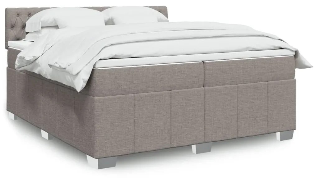 ΚΡΕΒΑΤΙ BOXSPRING ΜΕ ΣΤΡΩΜΑ TAUPE 200X200 ΕΚ. ΥΦΑΣΜΑΤΙΝΟ 3289486