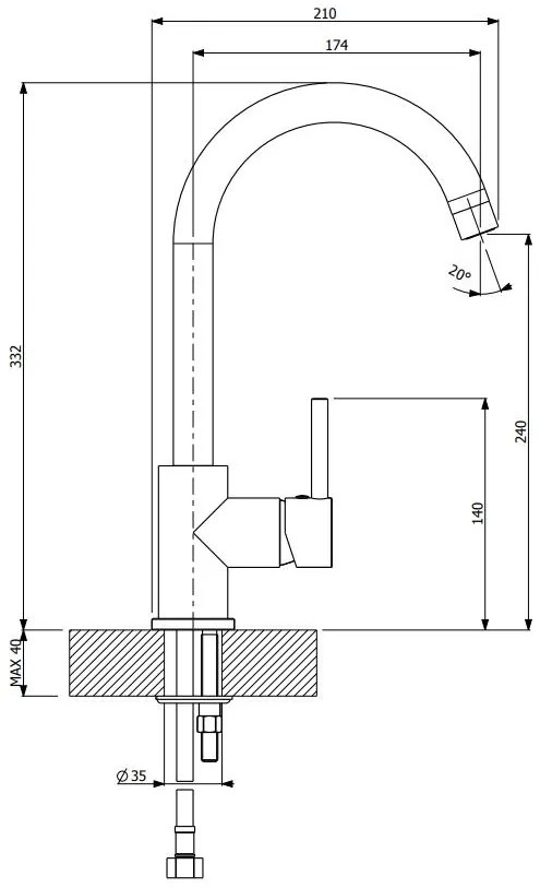 Μπαταρία κουζίνας La Torre Fluo I