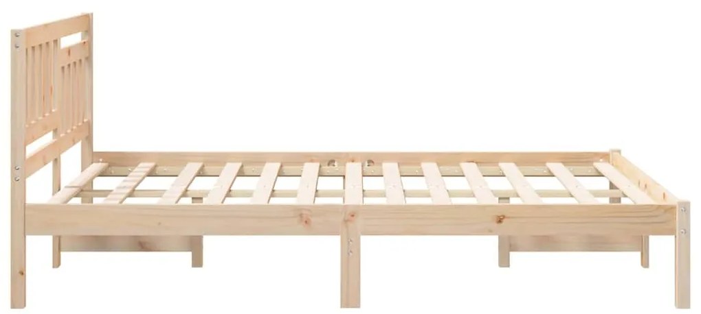 vidaXL Σκελετός Κρεβατιού Καφέ 120 x 190 cm Μασίφ ξύλο πεύκου
