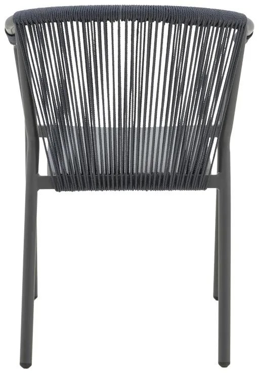 Καρέκλα - Πολυθρόνα Convince αλουμινίου στοιβαζόμενη με γκρι σκελετό-textilene-pe rattan 56x63x82 εκ. 56x63x82 εκ.