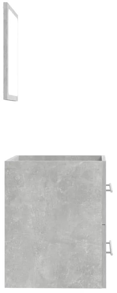 Ντουλάπι Μπάνιου με Καθρέφτη Γκρι Σκυροδέματος 41x38,5x48 εκ. - Γκρι