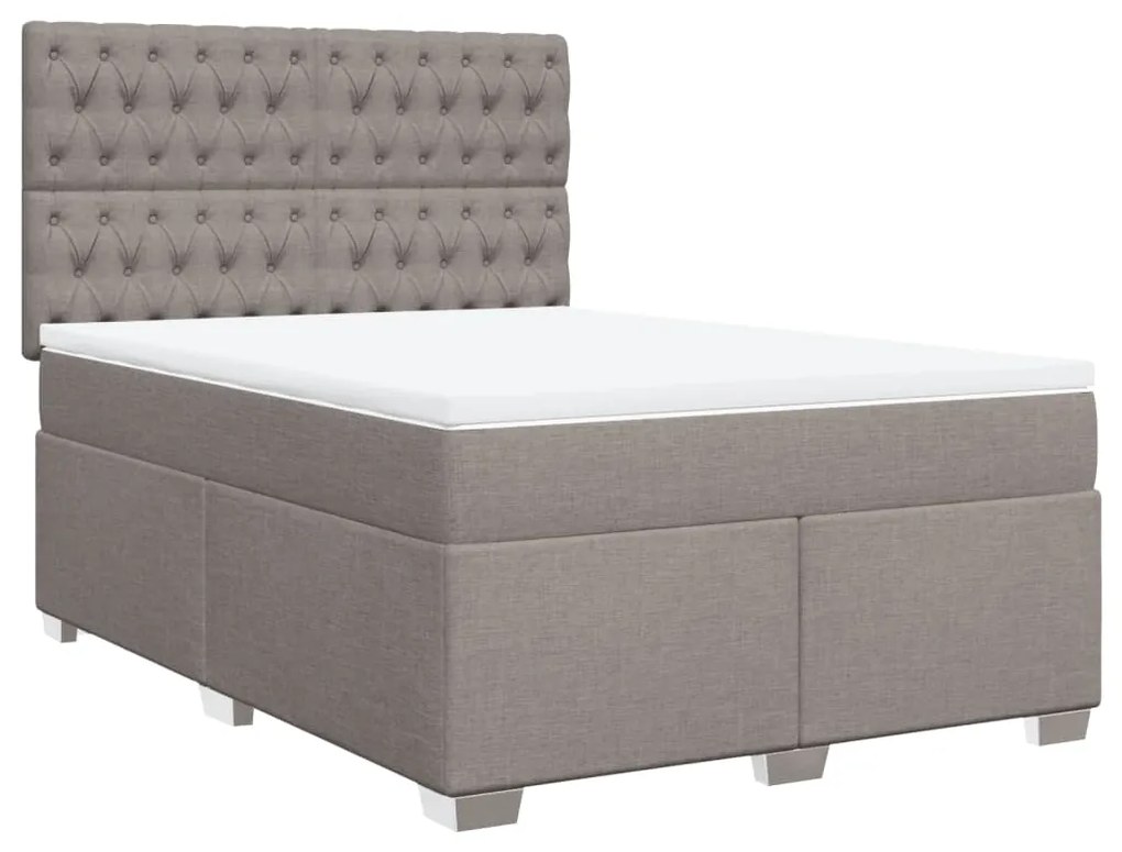 ΚΡΕΒΑΤΙ BOXSPRING ΜΕ ΣΤΡΩΜΑ TAUPE 140X190 ΕΚ. ΥΦΑΣΜΑΤΙΝΟ 3290494