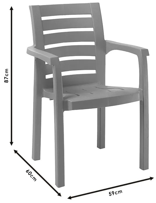 Πολυθρόνα Fiery pakoworld PP teak - 253-000025 - 253-000025