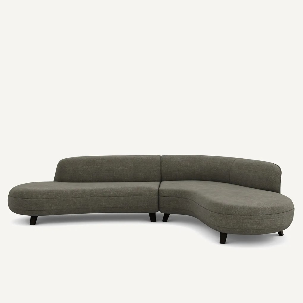 Γωνιακός καναπές από βαμβάκι λίνο - Rosebury design E.Gallina