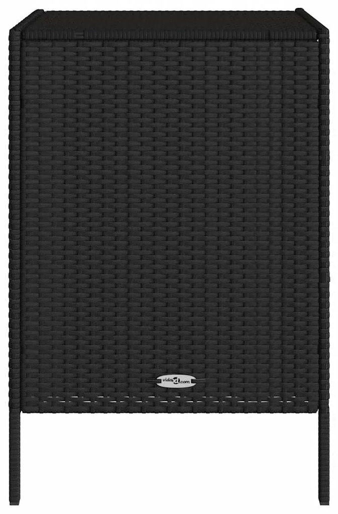 vidaXL Ντουλάπι Αποθήκευσης Κήπου Μαύρο 55x59x80 εκ. Συνθετικό Ρατάν