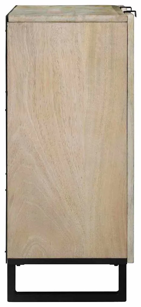 vidaXL Πλαϊνό Γραφείο Λευκό 90 x 33 x 75 εκ Μασίφ ξύλο μάνγκο