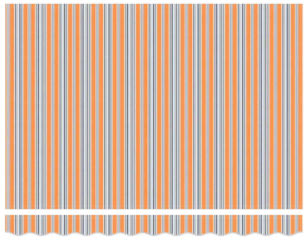 vidaXL Μηχανική Ανασυρόμενη Τέντα με Ριγέ LED 300x250 εκ.