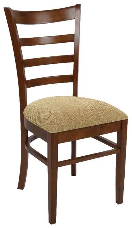 NATURALE Καρέκλα Καρυδί, Ύφασμα Μπεζ  42x50x91cm [-Καρυδί/Μπεζ-] [-Ξύλο/Ύφασμα-] Ε7052,2