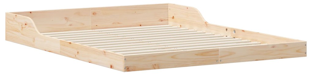vidaXL Σκελετός Κρεβατιού Καφέ 140 x 220 cm Μασίφ ξύλο πεύκου