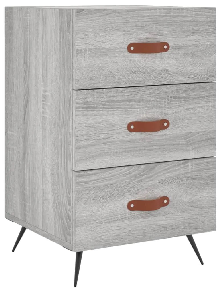vidaXL Κομοδίνο Γκρι Sonoma 40 x 40 x 66 εκ. από Επεξεργασμένο Ξύλο