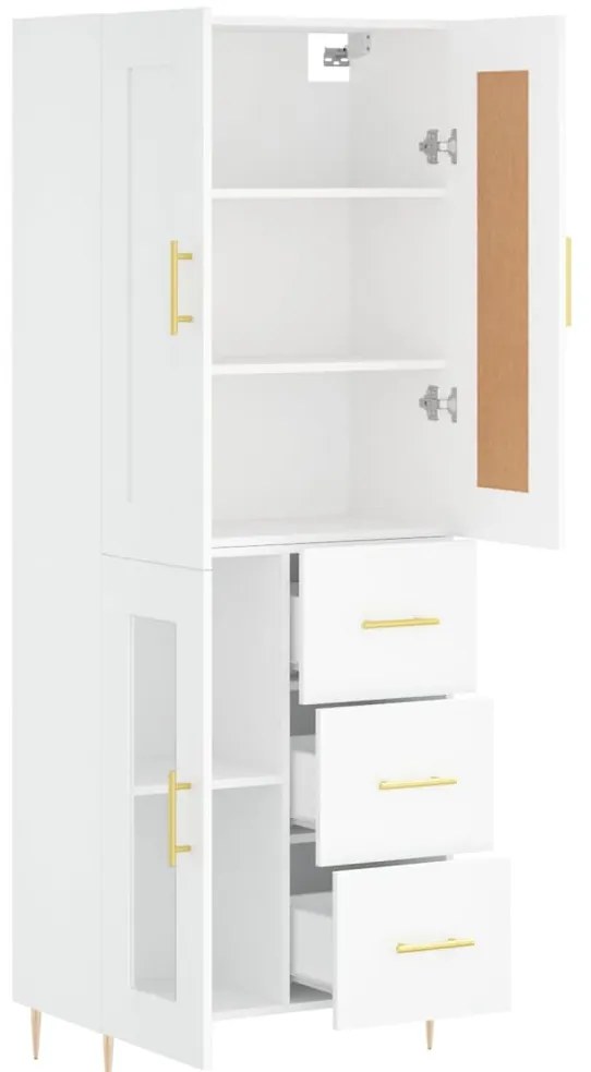 vidaXL Ντουλάπι Λευκό 69,5x34x180 εκ. από Επεξεργασμένο Ξύλο