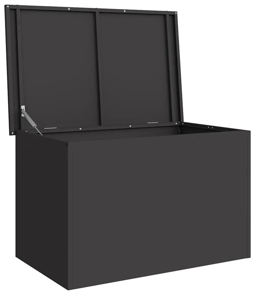 vidaXL Κουτί αποθήκευσης εξωτερικών χώρων Μαύρο 80 x 50,5 x 50 εκ.