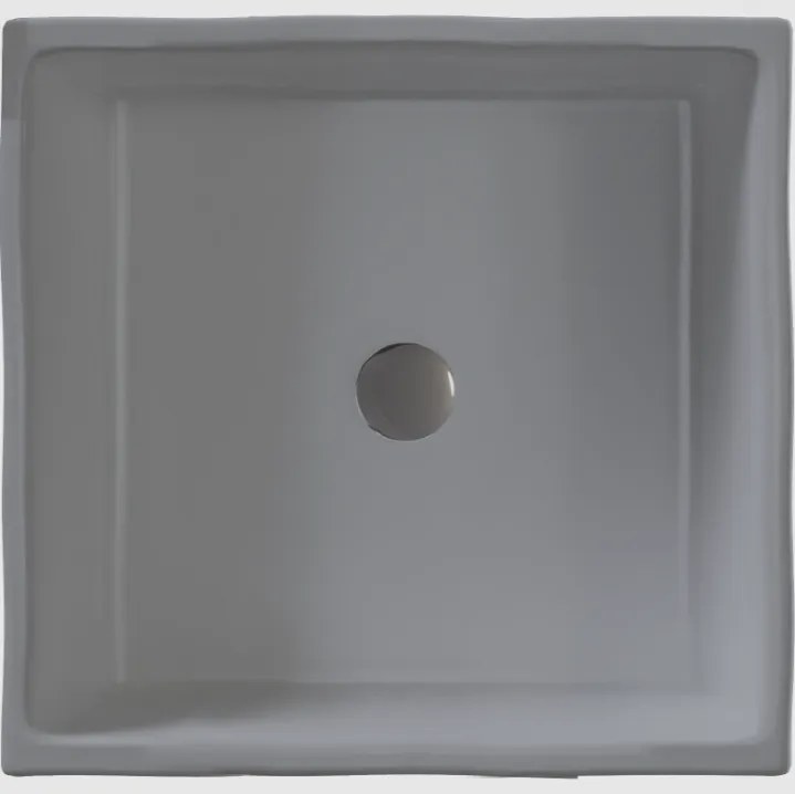 Sanitec Lithos 203 Νιπτήρας Συνθετικός Επικαθήμενος 40,5x40,5x13cm Cement