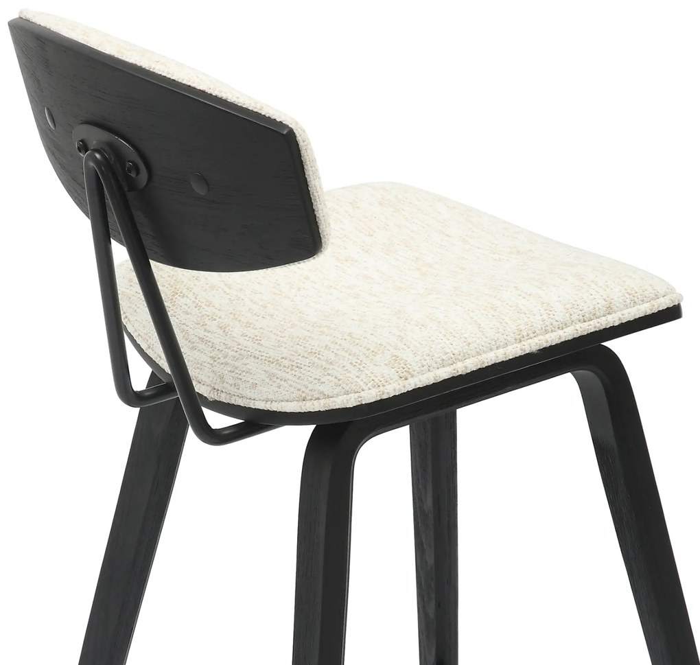 ΣΚΑΜΠΟ ΜΠΑΡ ΜΕΣ.ΥΨΟΥΣ INOVER HM9984.02 ΜΑΥΡΟ ΜΕΤΑΛΛΟ & Κ.Π.-ΕΚΡΟΥ ΥΦΑΣΜΑ 50,5x49x90Υεκ.