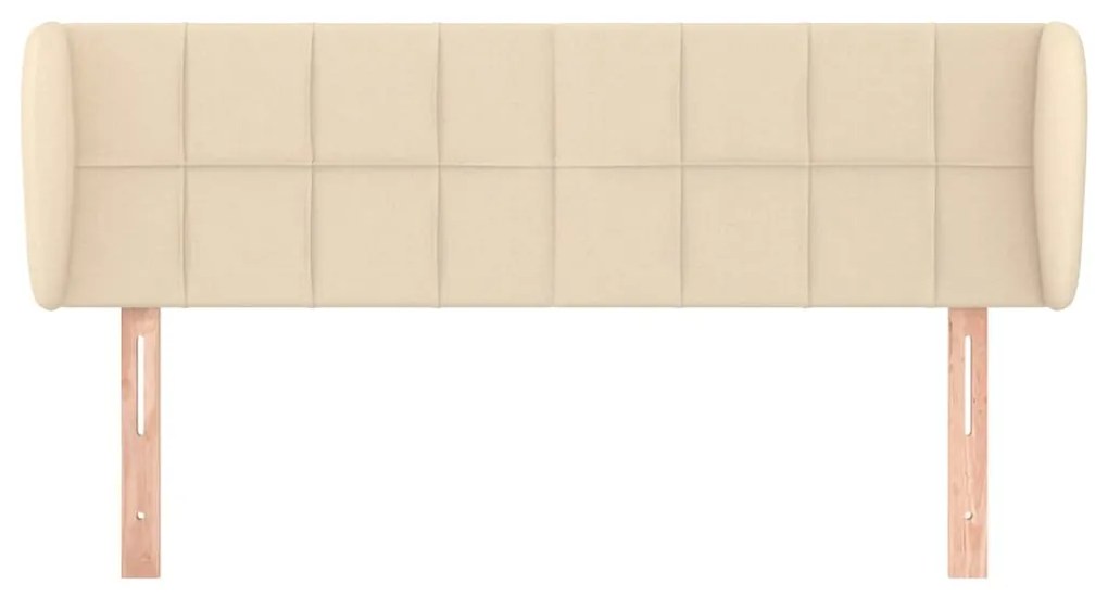 Κεφαλάρι με Πτερύγια Κρεμ 147 x 23 x 78/88 εκ. Υφασμάτινο 3117147