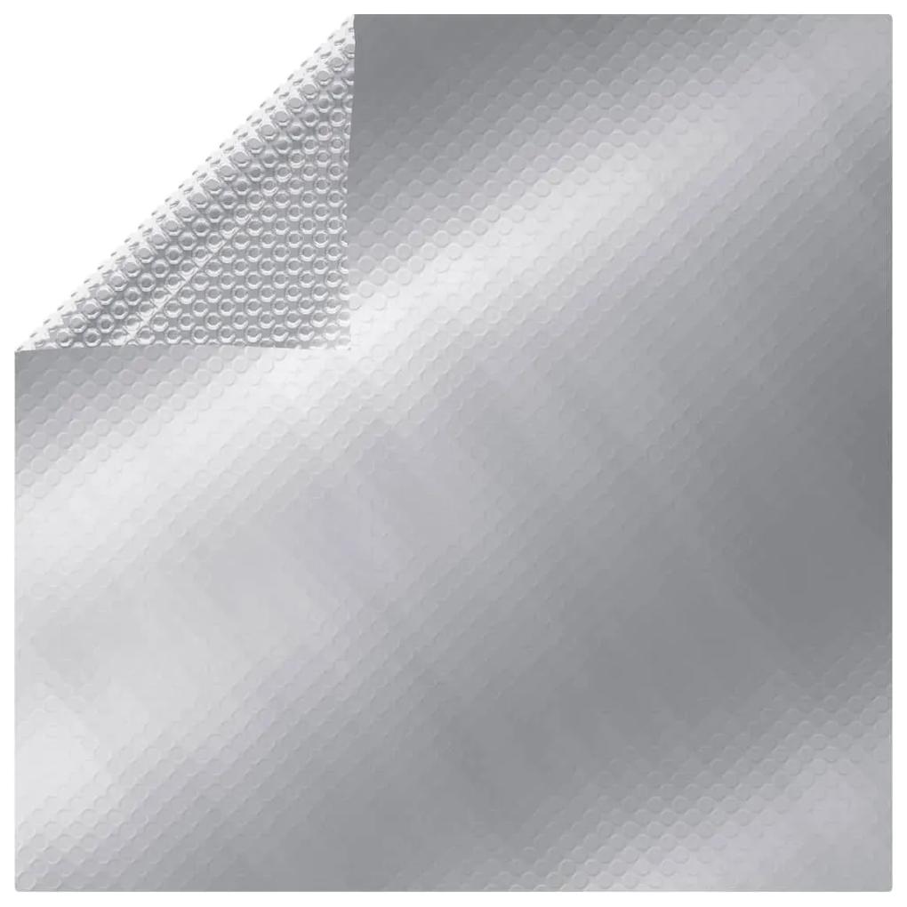 Κάλυμμα Πισίνας Ηλιακό Ορθογώνιο Ασημί 10x5 μ. Πολυαιθυλένιο