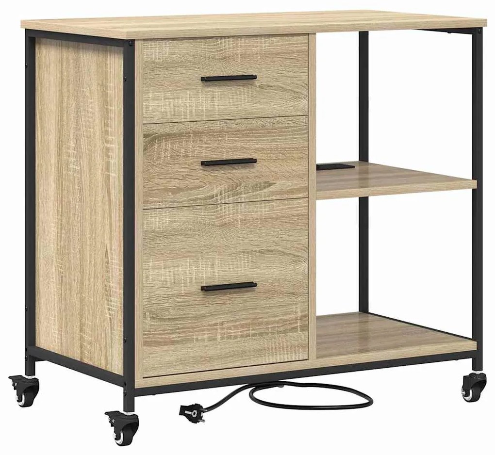 vidaXL Γραφείο Ντουλάπι Sonoma Δρυς 76 x 41 x 72 cm Επεξεργασμένο ξύλο