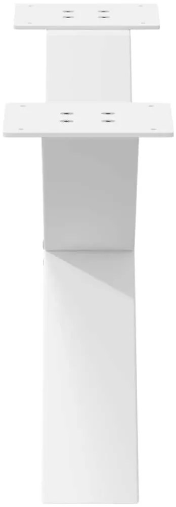 vidaXL Πόδια Τραπεζιού Σαλονιού σε Σχήμα Χ, 2 τεμ. Λευκά 70x(30-31) εκ. Ατσάλι