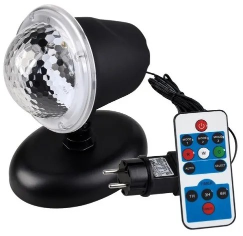 Διακοσμητικός Προβολέας LED 6W IP20 RGW NOEL3 Aca-NOEL3-Μαύρο NOEL3