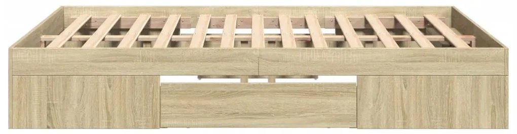 vidaXL Πλαίσιο Κρεβατιού Χωρ. Στρώμα Sonoma Δρυς 140x190εκ. Επ. Ξύλο