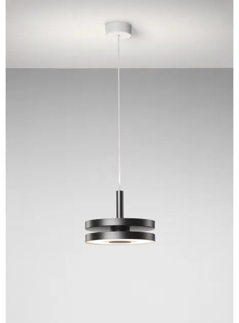 Κρεμαστό Φωτιστικό Οροφής 2xLED 14,2W Dimmable Triac Led Machine S3 Prandina-1C33000113505-Μαύρο 1C33000113505