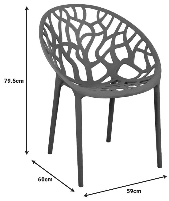 Πολυθρόνα Daren pakoworld pp σε ανθρακί απόχρωση 59x60x79,5εκ (1 τεμάχια)