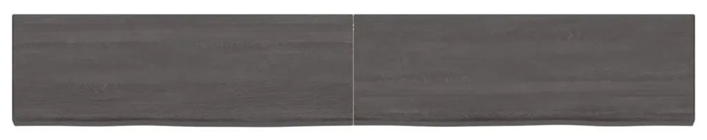 Πάγκος Μπάνιου Σκούρο Καφέ 180x30x(2-6) εκ. Επεξεργ. Μασίφ Ξύλο - Γκρι