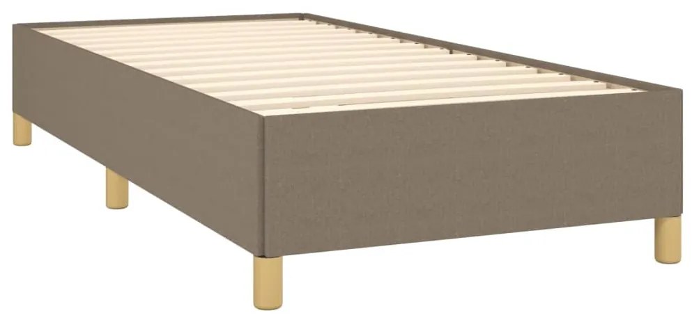 vidaXL Κρεβάτι Boxspring με Στρώμα Taupe 80x200 εκ. Υφασμάτινο