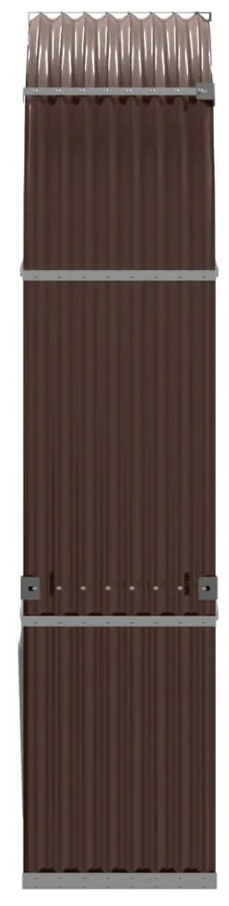 vidaXL Ξυλοθήκη Καφέ 120x45x210 εκ. από Γαλβανισμένο Ατσάλι