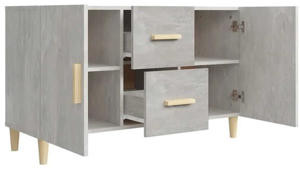 vidaXL Ντουλάπι Γκρι Σκυροδέματος 100 x 36 x 60 εκ. Επεξεργασμένο Ξύλο